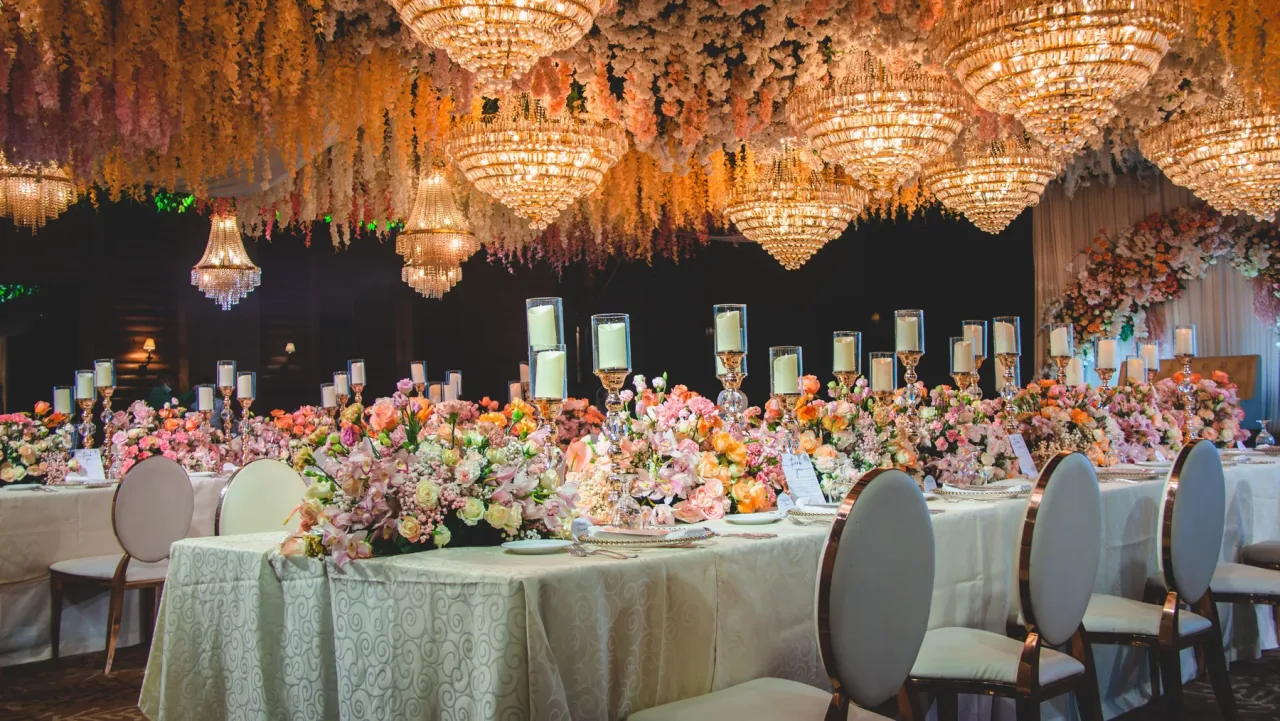 Grand floral banquet hall